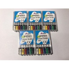 Файли Flydent NITI Reamers 31 mm. #15-40 6шт. нікель-титан