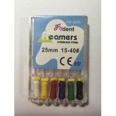 Файли Flydent SS Reamers 25 mm. #15-40 6шт. сталь