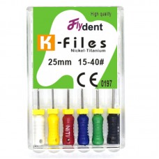 Файли FlyDent K-Files NITI 25 mm 15-40 #6шт.